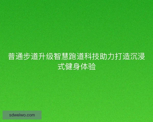 普通步道升级智慧跑道科技助力打造沉浸式健身体验 普通步道升级智慧跑道科技助力打造沉浸式健身体验