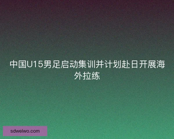 中国U15男足启动集训并计划赴日开展海外拉练